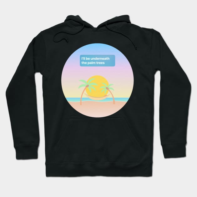 Palm Trees Surfaces Hoodie by mansinone3